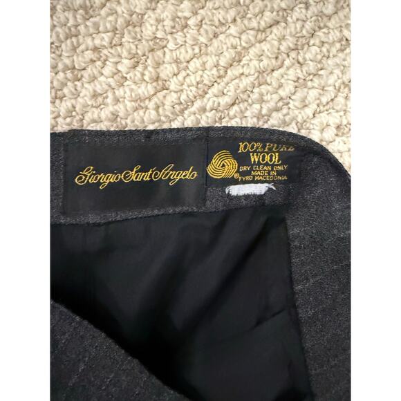🧵 Vintage Giorgio Sant’Angelo 100% Wool Pinstripe Pants – High Rise - Picture 3 of 4
